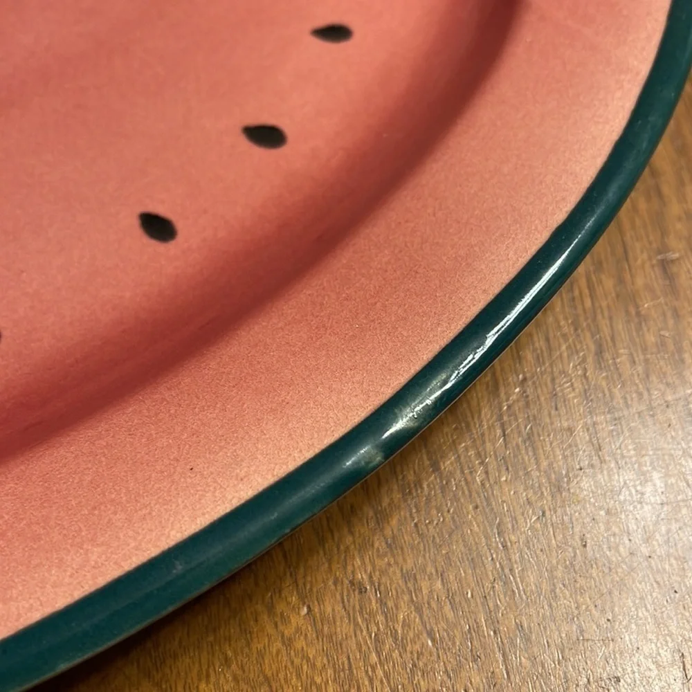 Vintage Watermelon Serving Platter and Bowl Set Vintage Watermelon Fruit Dip Set
